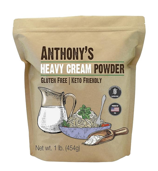 Anthony's Heavy Cream Powder, 1 lb, Gluten Free, Non-GMO, Keto Friendly, Product of USA