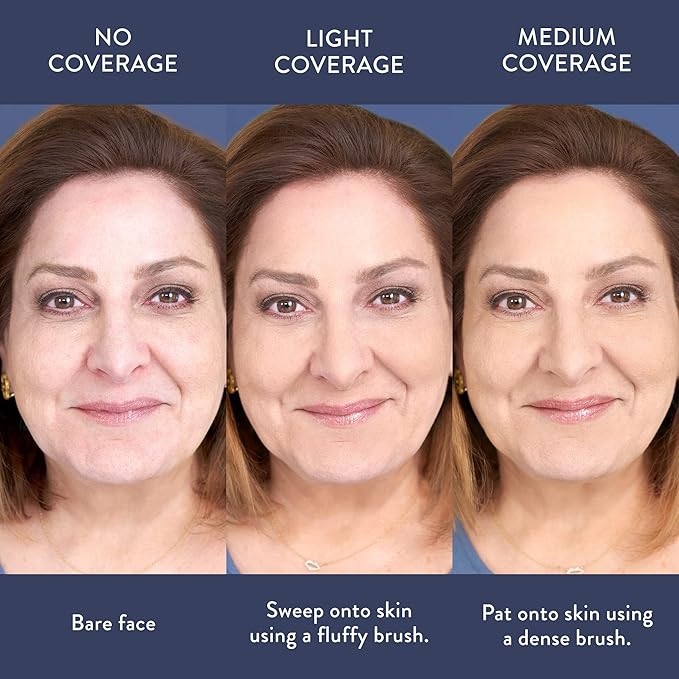 LAURA GELLER NEW YORK Award-Winning Baked Balance-n-Brighten Color Correcting Powder Foundation - Deep - Buildable Light to Medium Coverage - Demi-Matte Natural Finish