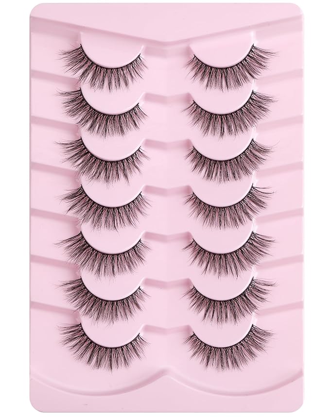 Natural Lashes Mink Natural Eyelashes False Eyelashes Natural Look False Lashes Wispy Eye Lashes Cat Eyelashes Fake Lashes KD02
