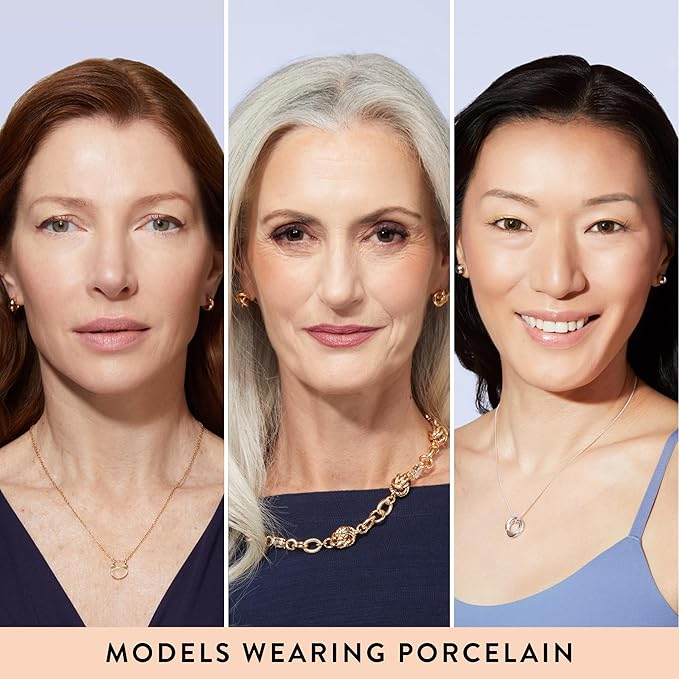 LAURA GELLER NEW YORK Award-Winning Baked Balance-n-Brighten Color Correcting Powder Foundation - Porcelain - Buildable Light to Medium Coverage - Demi-Matte Natural Finish