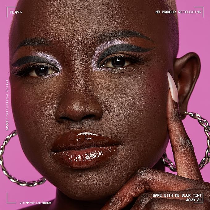 NYX PROFESSIONAL MAKEUP Bare With Me Blur Skin Tint Foundation Make Up with Matcha, Glycerin & Niacinamide - Java