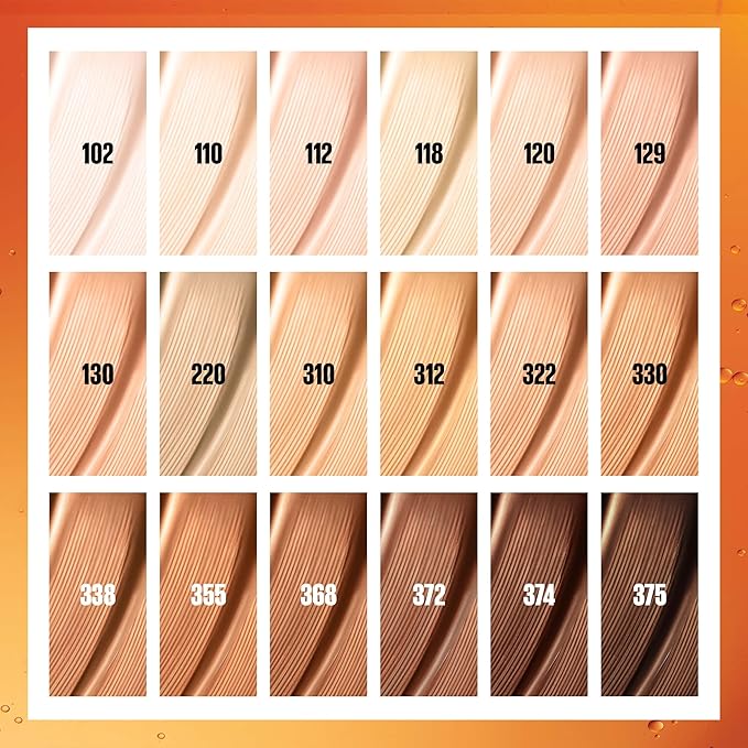 Maybelline Super Stay Up to 24HR Skin Tint, Radiant Light-to-Medium Coverage Foundation, Makeup Infused With Vitamin C, 330, 1 Count