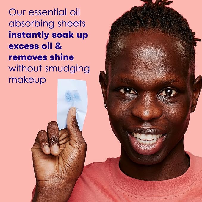 Clean & Clear Oil Absorbing Facial Sheets, Portable Blotting Papers for Face & Nose, Absorbing Blotting Sheets for Oily Skin to Instantly Remove Excess Oil & Shine, 3 x 50 ct