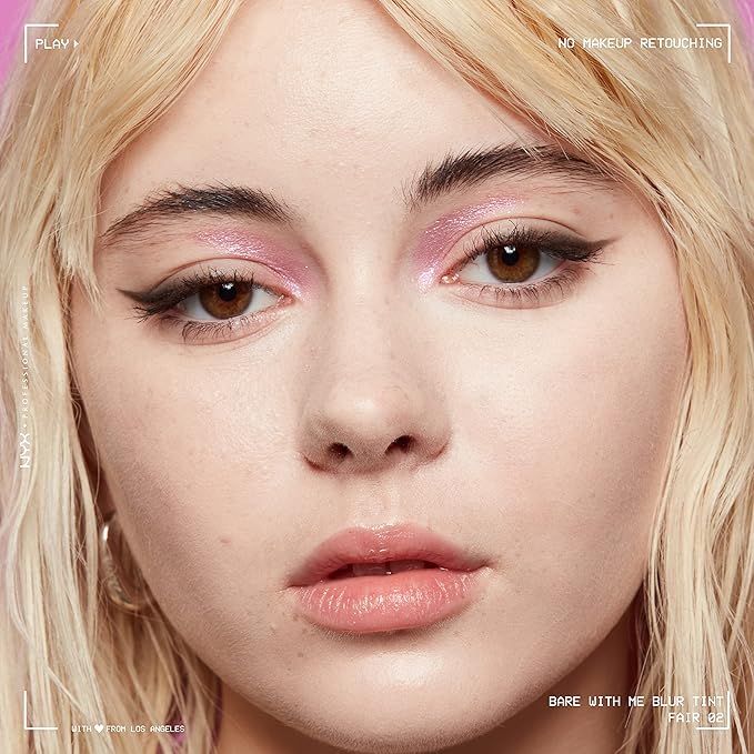 NYX PROFESSIONAL MAKEUP Bare With Me Blur Skin Tint Foundation Make Up with Matcha, Glycerin & Niacinamide - Fair