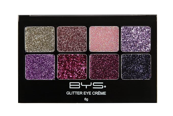BYS Glitter Gel Makeup Palette 8 shades - Fairy Dust, Suitable for all area of the face